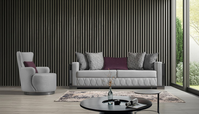 Set di divani moderni di lusso divano set divani poltrone 3+1 posti tessuto design