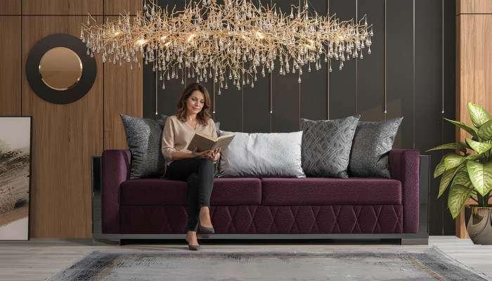Divani moderni design divano tre posti bordeaux divano a tre posti.
