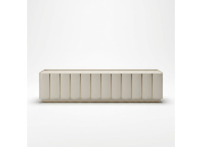 Mobili di lusso per il soggiorno, credenza in legno con metallo nuovo stile beige moderno.
