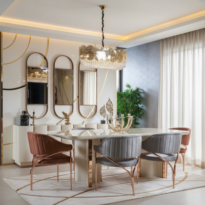 Sedie Sedia Imbottita Set Design Moderno Lampada Legno Tessuto Metallo