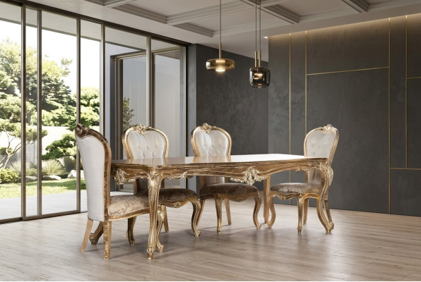Tavolo tavolo da pranzo tavolo da pranzo sala da pranzo legno tavoli barocco mangiare lusso mobili nuovi