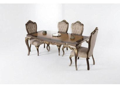 Sala da pranzo Tavolo da pranzo Sedia Set Gruppo Corredo Tavolo Tavoli Corredo Lusso 5 pezzi.