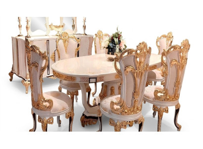Tavolo da pranzo di lusso in legno per sala da pranzo tavoli da pranzo sala da pranzo in stile barocco mobili da pranzo nuovi