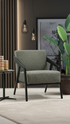 Poltrona da salotto in tessuto di poliestere di stile moderno e design di lusso.