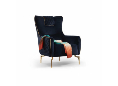 Poltrona poltrona da lusso 1 posto sedile imbottito designer tessuto seduta moderna