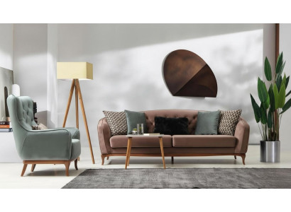 Set di divani Divano di lusso 4 + 1 gruppo di sedute in tessuto design mobili per il soggiorno  Set di divani Lussuoso divano 4 + 1 gruppo di sedute in tessuto design mobili per il soggiorno