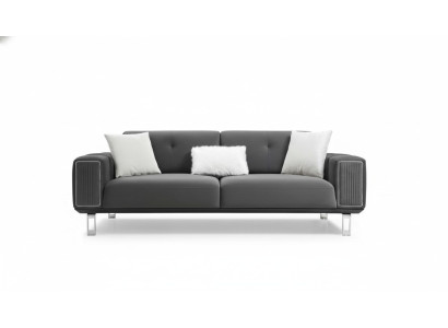 Divano di lusso design a tre posti Moderno divano grigio Arredamento per divaneria Sofà Soffitta Nuovo