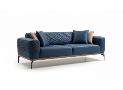Design divano a tre posti moderno blu Deluxe divano mobile imbottito loft nuovo