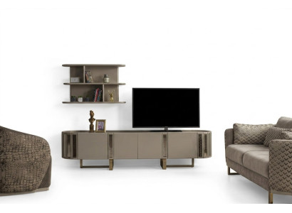 Mobile porta TV con set di mensole e stand TV, credenza, mobiletto per il soggiorno