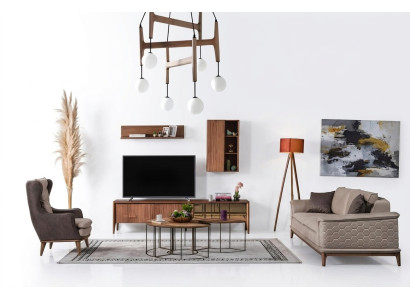 Lussuoso set di divani Set di divani Divani Poltrona 3+1 posti Tessuto Design moderno Nuovo