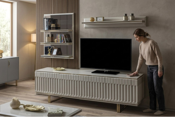Lusso parete televisiva salotto rtv Mobile TV supporto consolle mobile scaffale parete abitabile