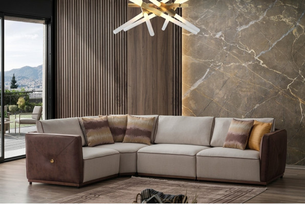 Divano angolare a forma di L, design del soggiorno angolare di lusso Divano.