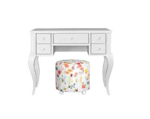 Set da toeletta sgabello cameretta mobili per bambini moderni in legno di lusso.   Set da toeletta con sgabello, mobili per la camera dei bambini moderni in lussuoso legno.