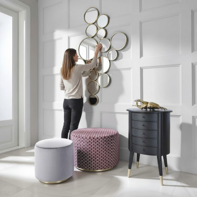 Comò Sgabello Comodino Sgabello Sedile Pouf Set Mobili