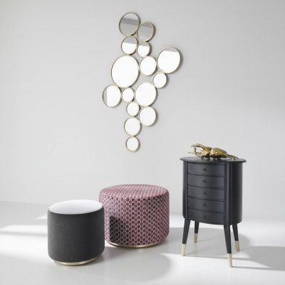 Comò Sgabello Comodino Sgabello Sedile Pouf Set Mobili