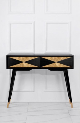 Tavolo da console in legno moderno di lusso in oro design