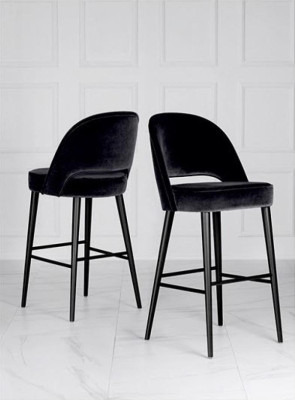 Sgabello sgabello sgabello sgabello sedia moderna in poliestere nero legno design nuovo