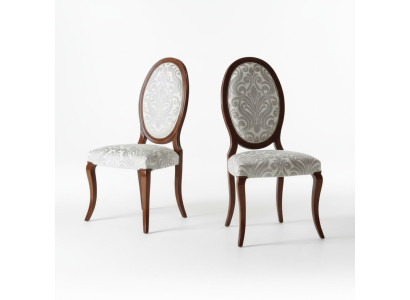 Sedia da pranzo di lusso Sedia da cucina Sedia da pranzo Sedie Tessuto Sedile Legno Marrone