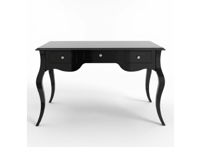 Scrivania nera stile ufficio tavolo scrivanie barocco legno tavoli