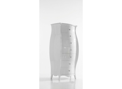 Lussuoso comò armadi cassettiere legno camera da letto design moderno bianco stile grande