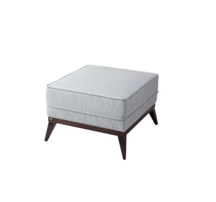 Pouf Poggiapiedi in poliestere Puff Soggiorno Sedile Tessuto Grigio Sitzermobili di lusso