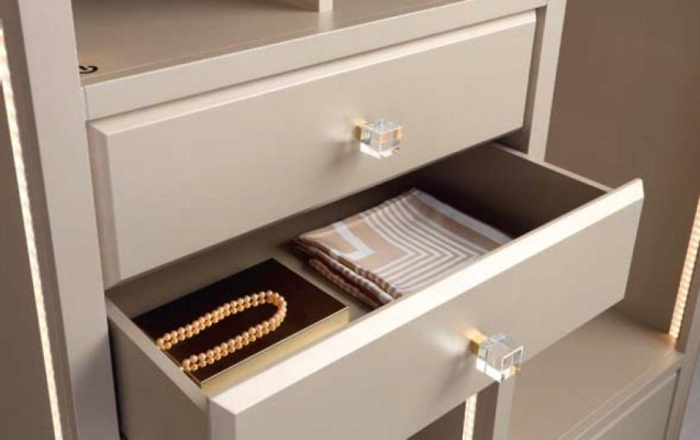 Armadio aperto Camera da letto Armadio Arredamento cabina Armadio Legno Beige