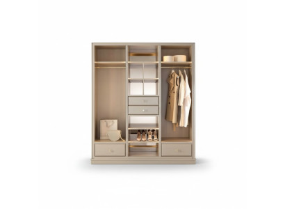 Armadio aperto Camera da letto Armadio Arredamento cabina Armadio Legno Beige