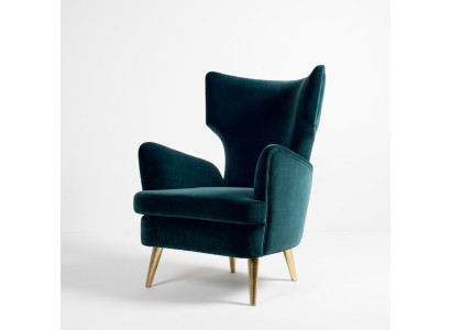 Poltrona orecchino Sedia Poltrona Club Poltrona Cocktail Di lusso Posto a sedere Sedile Soggiorno Verde