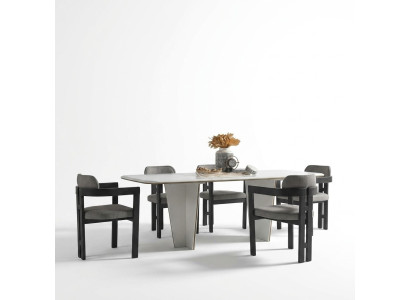 Tavolo da pranzo Tavolo da pranzo Angolo cottura Tavolo Legno Moderno Bianco Sala da pranzo di lusso