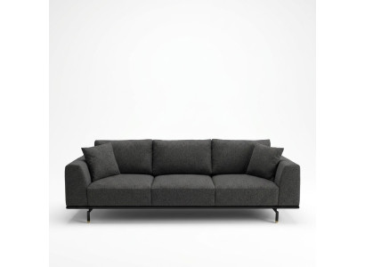 Divano a 4 posti 4 posti Sofa Moderno Grigio Design Tessuto Poliestere Nuovo