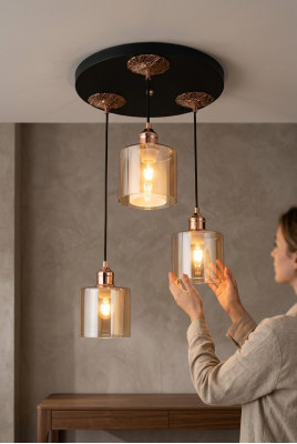Lampadario Lampadario a soffitto Lampada da soffitto Lampada Moderna Oro Nuova