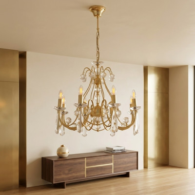 Lampada da soffitto di lusso lampadario lampadario lampadario lussso oro cristallo