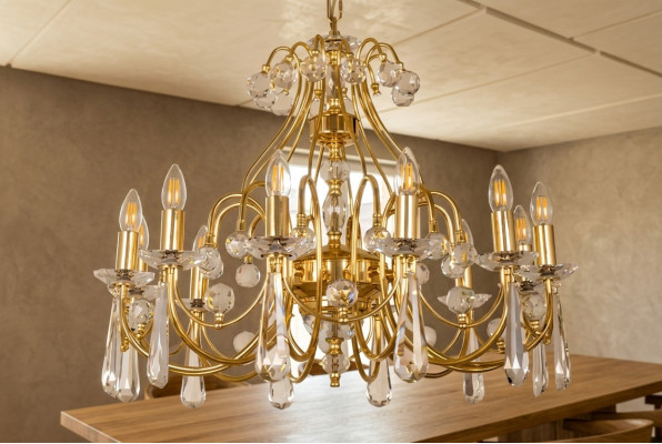 Lustro lusso lampadario lampadario lampada da soffitto oro arte
