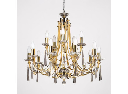 Lusso Lampadario a soffitto Lampadario plafoniera Stile Oro Cristallo.