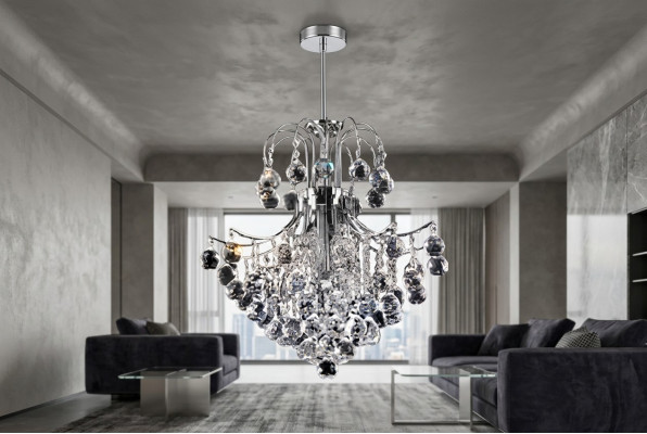 Lustro stile lusso lampada a soffitto lampadario lampadario lampade argento