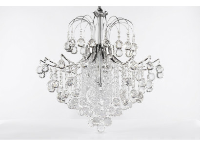 Lampadario Lampadario a soffitto Lampada a soffitto in cristallo Lampade di lusso Argento