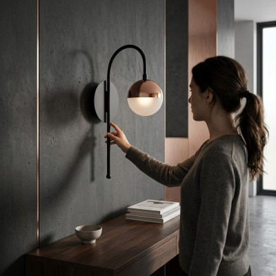 Lampada da parete lampadario Applique Lampadario da parete Lampade LED nero