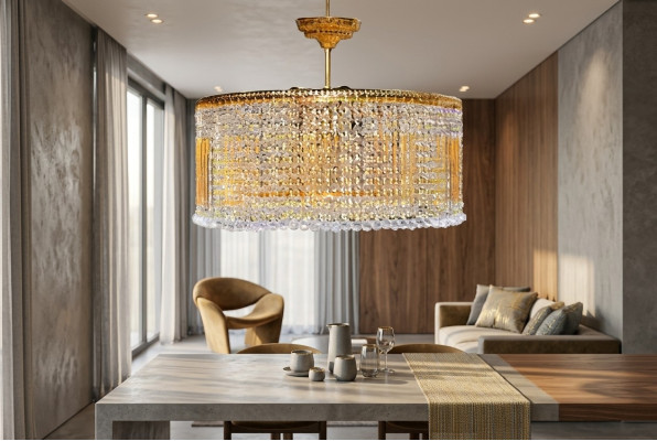 Lusso Luster Lampadario Lampadario Lampada da soffitto Lampadario Lampade Oro Luce
