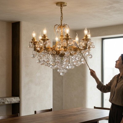 Lusso lampadario lampadario lampadario soffitto lampadario Crystal Art oro