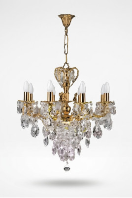 Lustro lampadario soffitto luce soffitto luce oro lusso arte cristallo.