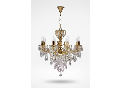 Lustro lampadario soffitto luce soffitto luce oro lusso arte cristallo.