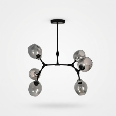 Lampadario a soffitto Lampadario Lampadario a soffitto Moderno Vetro Nero Nuovo