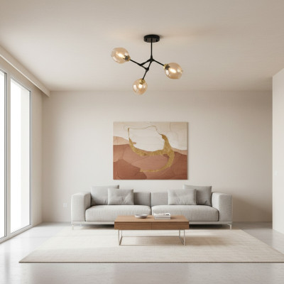 Lampadari, lampadari a gabbia, lampadari, lampade da soffitto, plafoniere oro moderno vetro