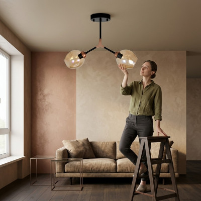 Lampadario lampadario lampadario lampada da soffitto lampade in vetro oro moderno