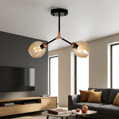 Lampadario lampadario lampadario lampada da soffitto lampade in vetro oro moderno