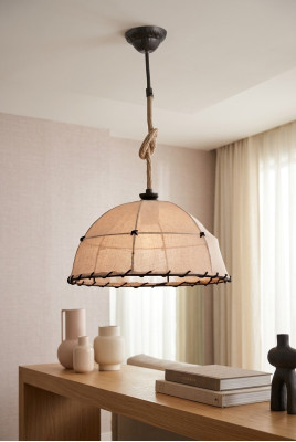 Lampada da soffitto, lampadario, lampadario a gocce, lampadario, lampada, beige, moderna, corda.