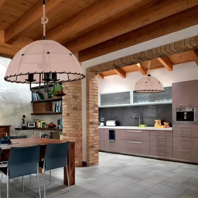 Lampada a soffitto Lampadario Lampadario Lampada Beige Moderna Corda