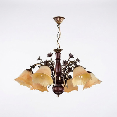 Lampada a soffitto Fiori Lampadario Lampadario Lampada Vetro Beige
