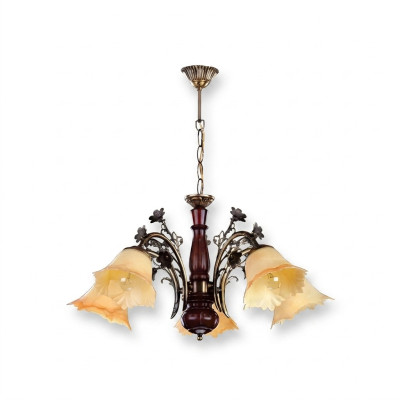 Lampada a soffitto a fiori Luster lampadario lampadario lampada vetro beige
