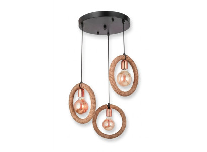 Lustro Lampadario Lampadario Lampada da soffitto Lampada Vetro Marrone Moderno